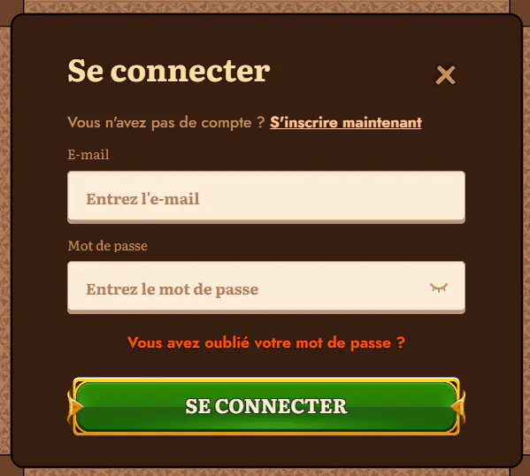Connectez-vous à votre compte Wild Robin Casino