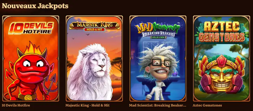 Nouveaux jeux de jackpot au Wild Robin Casino